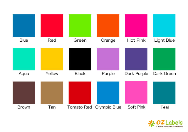 Basic Color Chart For Kids