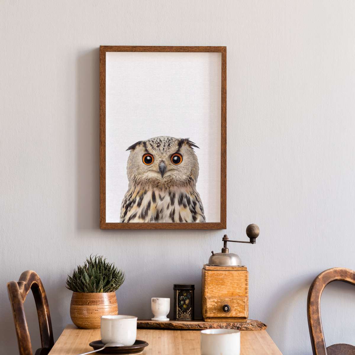 Woodland Owl Wall Art Print