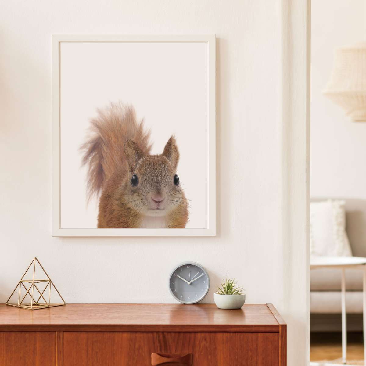 Woodland Squirrel Wall Art Print