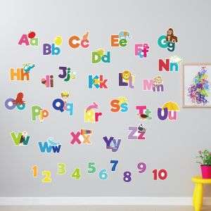 Alphabets & Numbers Wall Stickers