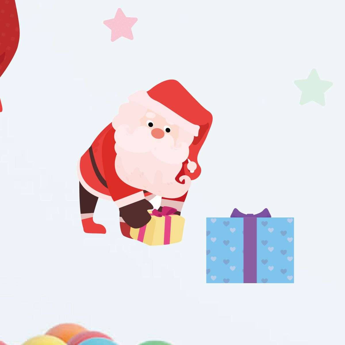 Christmas Tree & Santa Wall Stickers