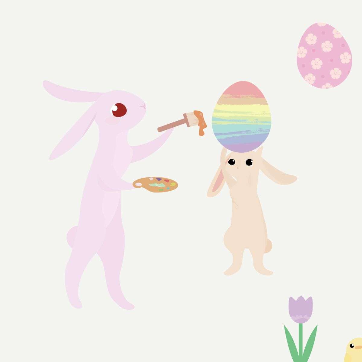 Easter Eggs & Bunnies Wall Stickers