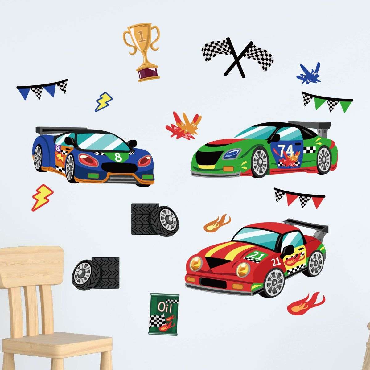 Racing Cars Wall Stickers