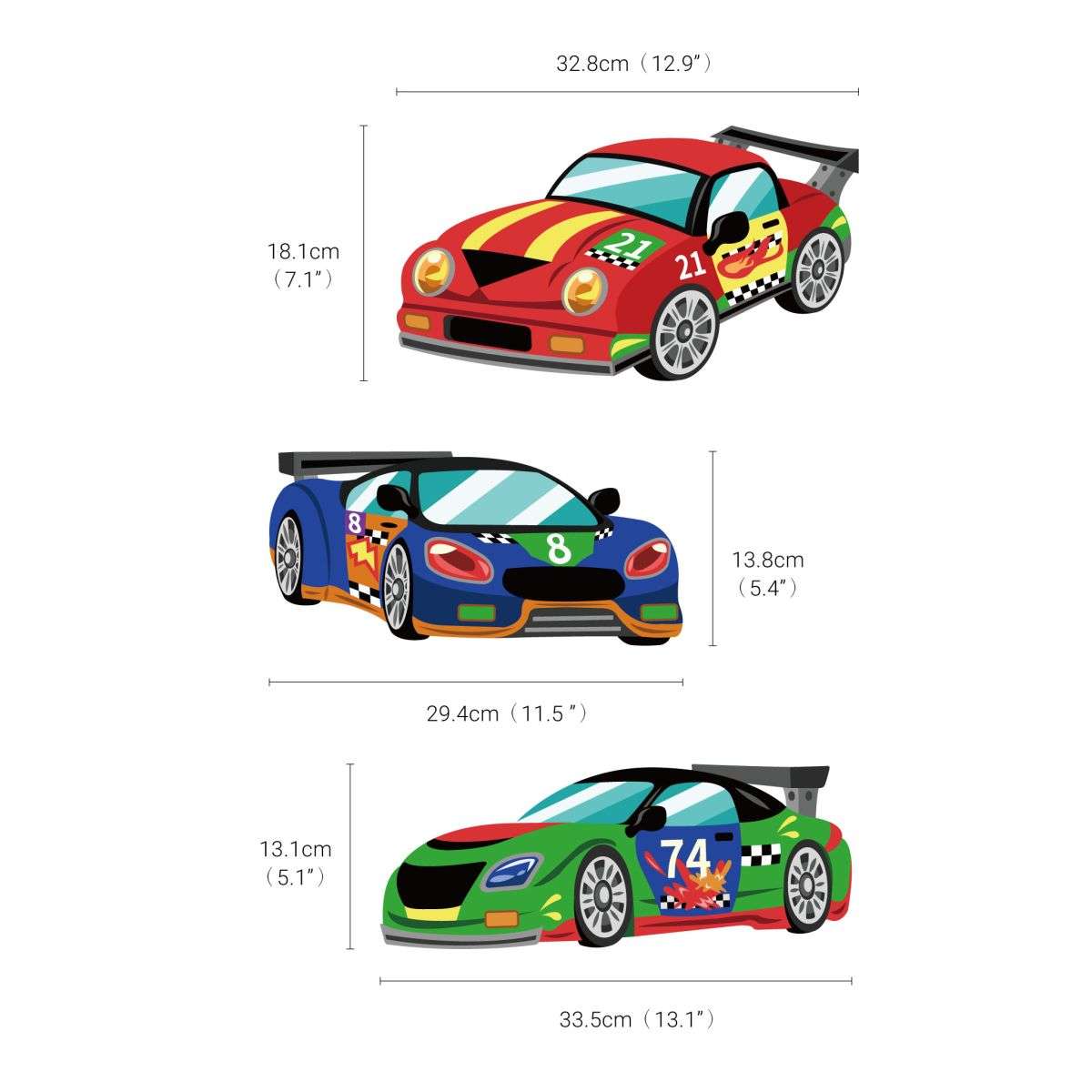 Racing Cars Wall Stickers