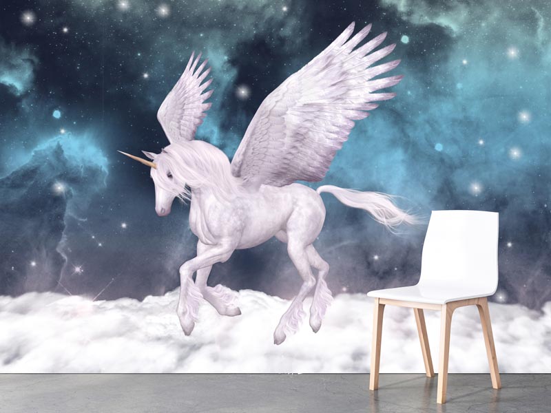Unicorn On The Clouds Wallpaper / Murals